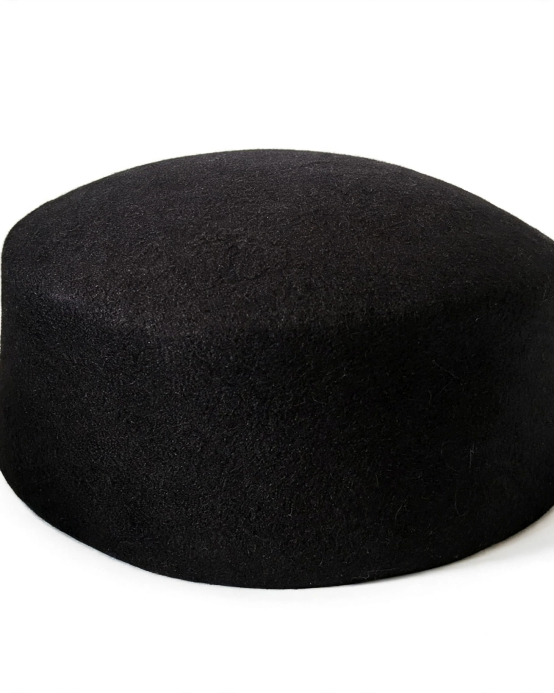 Vintage Faux Wool Felt Pillbox Hat - Hepburn Style Beret