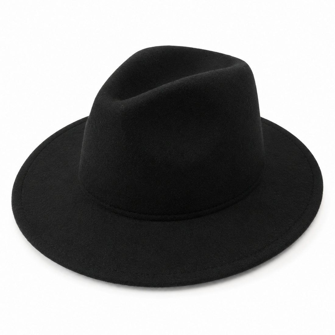 Retro Wool Felt Fedora Hat for Women