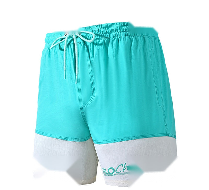 Men's Quick-Dry Color-Block Swim Trunks