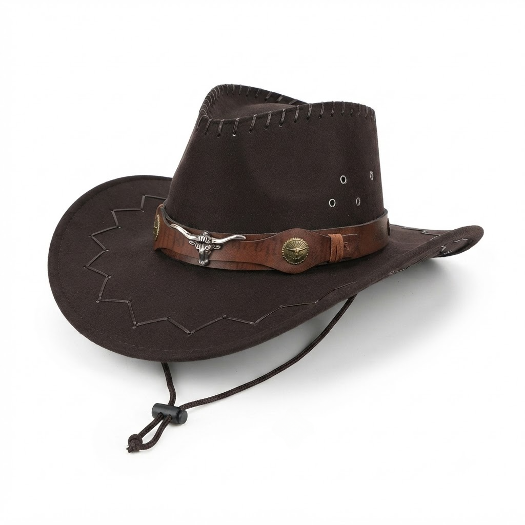 Vintage Western Cowboy Hat - All-Season Sun Protection