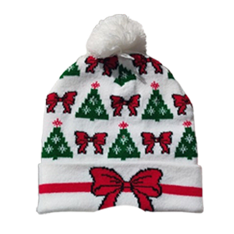 Christmas Knit Beanie with Pom-Pom