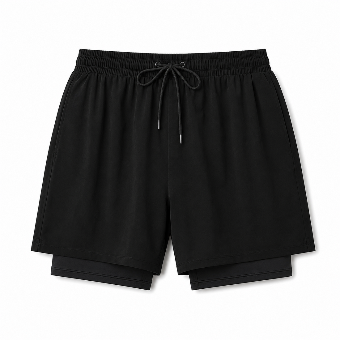 Men's Quick-Dry Leaf Print Swim Trunks with Liner