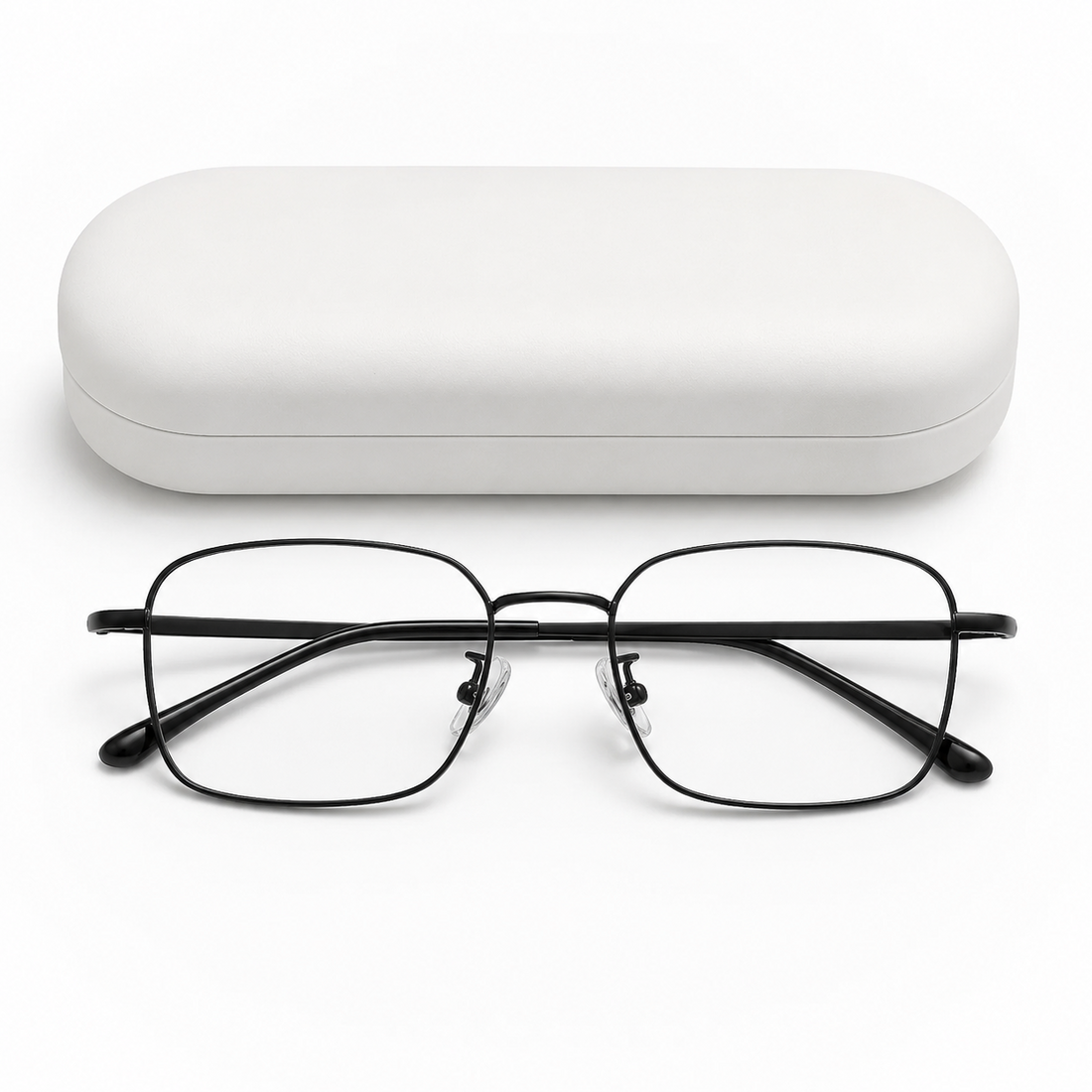 Retro Titanium Reading Glasses with Case