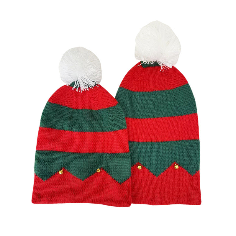 Christmas Bell Knit Beanie - Festive Family Winter Hat