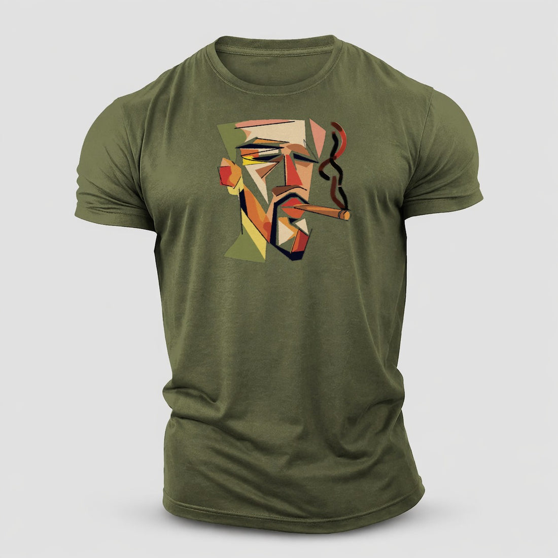 Cigar Cool Abstract Expression Cotton T-Shirt