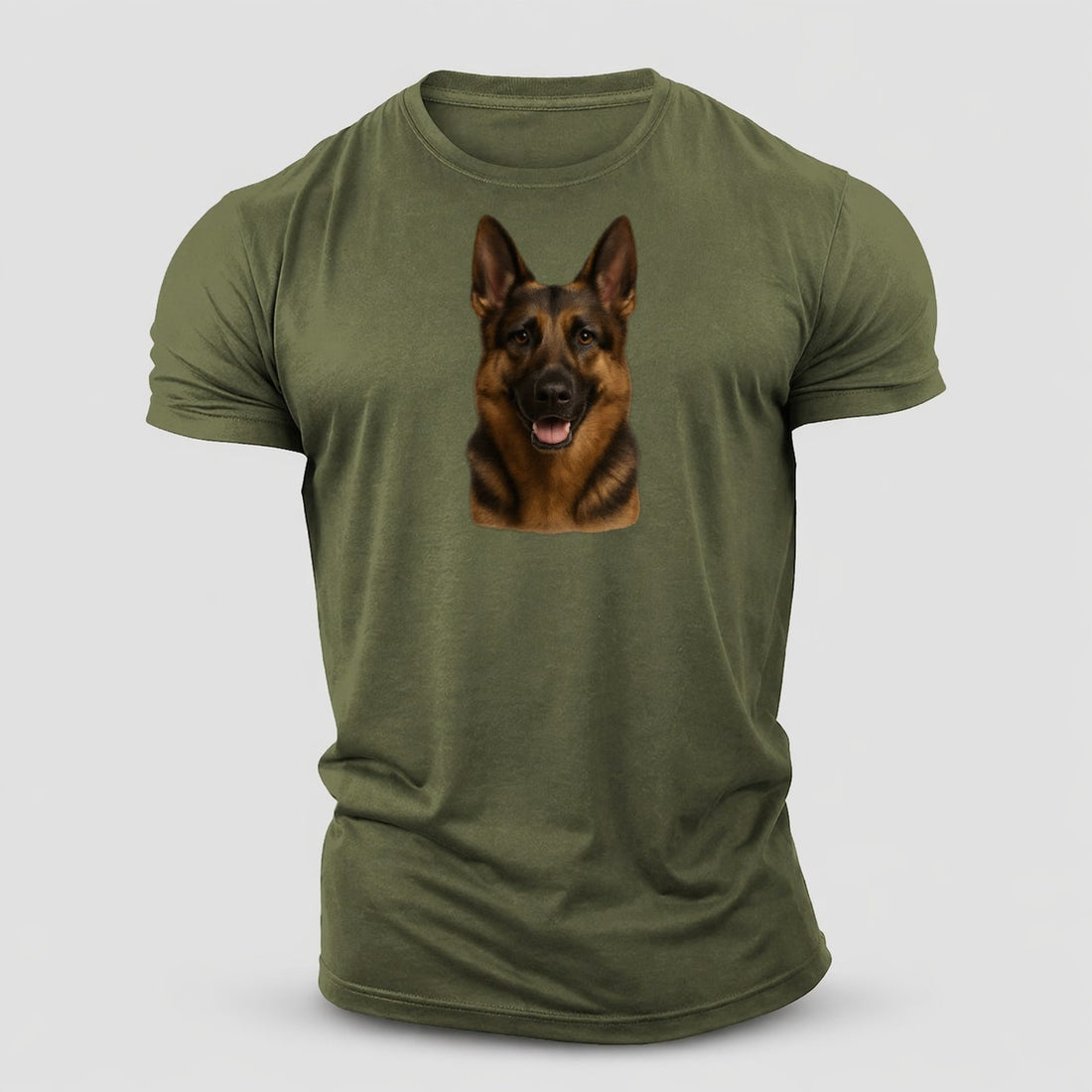 German Shepherd Portrait Cotton T-Shirt