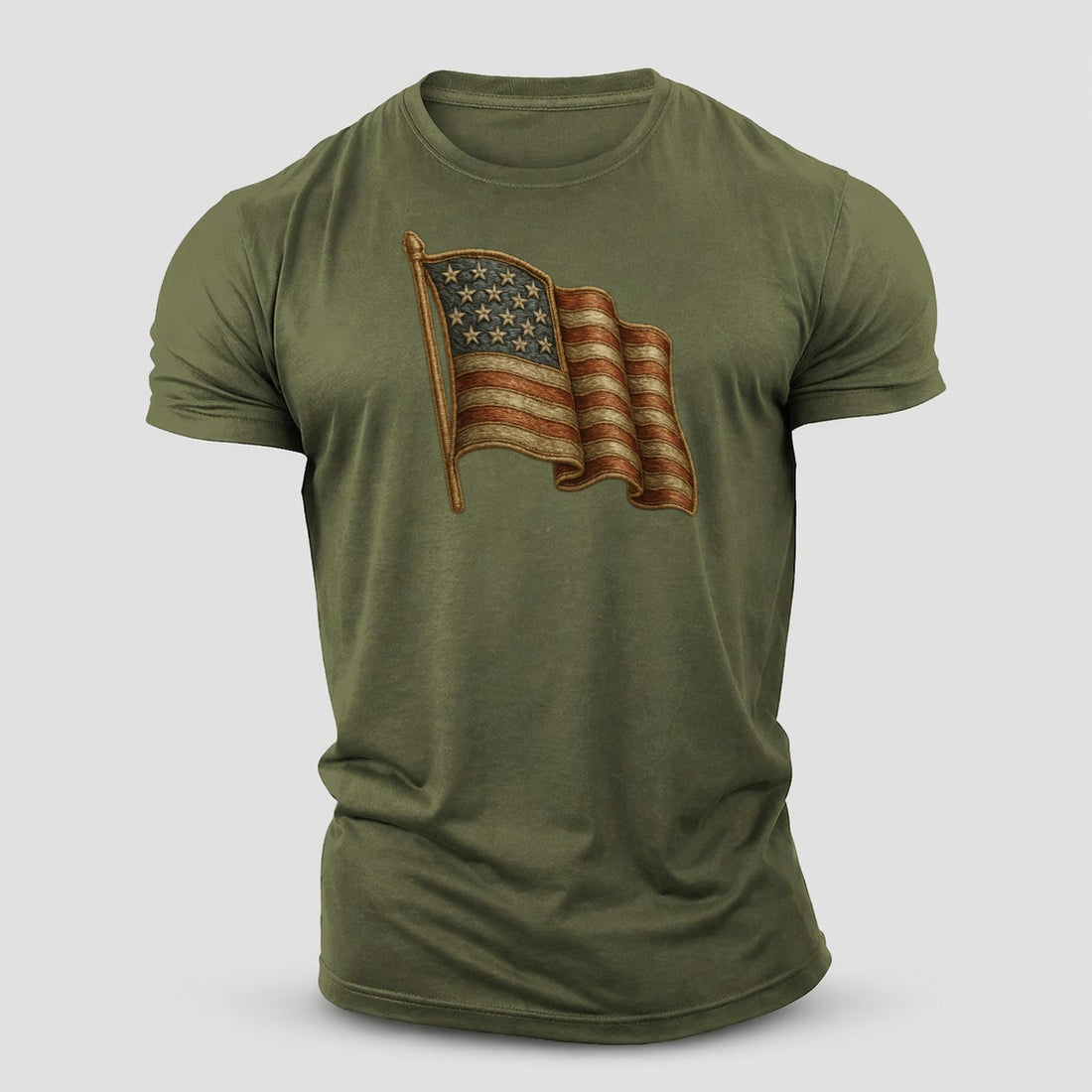 Vintage American Flag Cotton T-Shirt