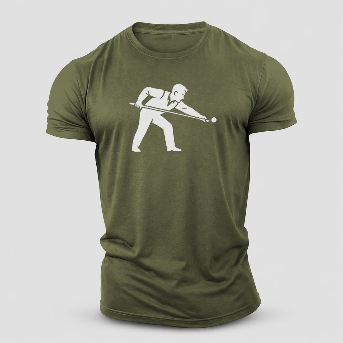 Pool Player Lining Up Shot Cotton T-Shirt