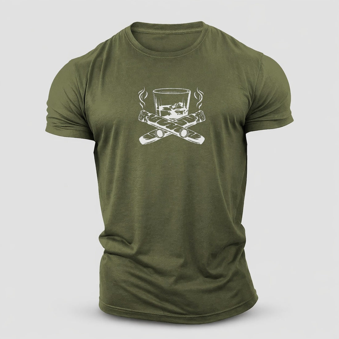 Whiskey And Cigar Cotton T-Shirt