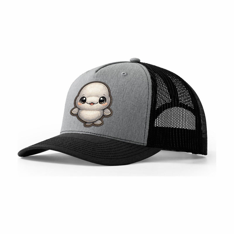 Baby Beluga Whale Calf Plush Embroidered Trucker Hat