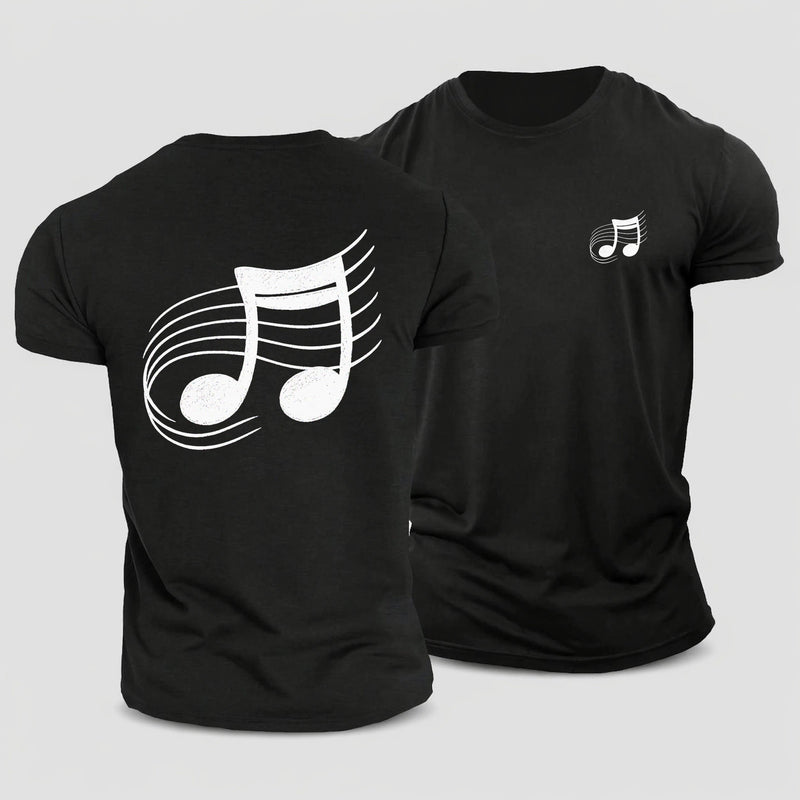 Musical Notes Headwear Cotton T-Shirt