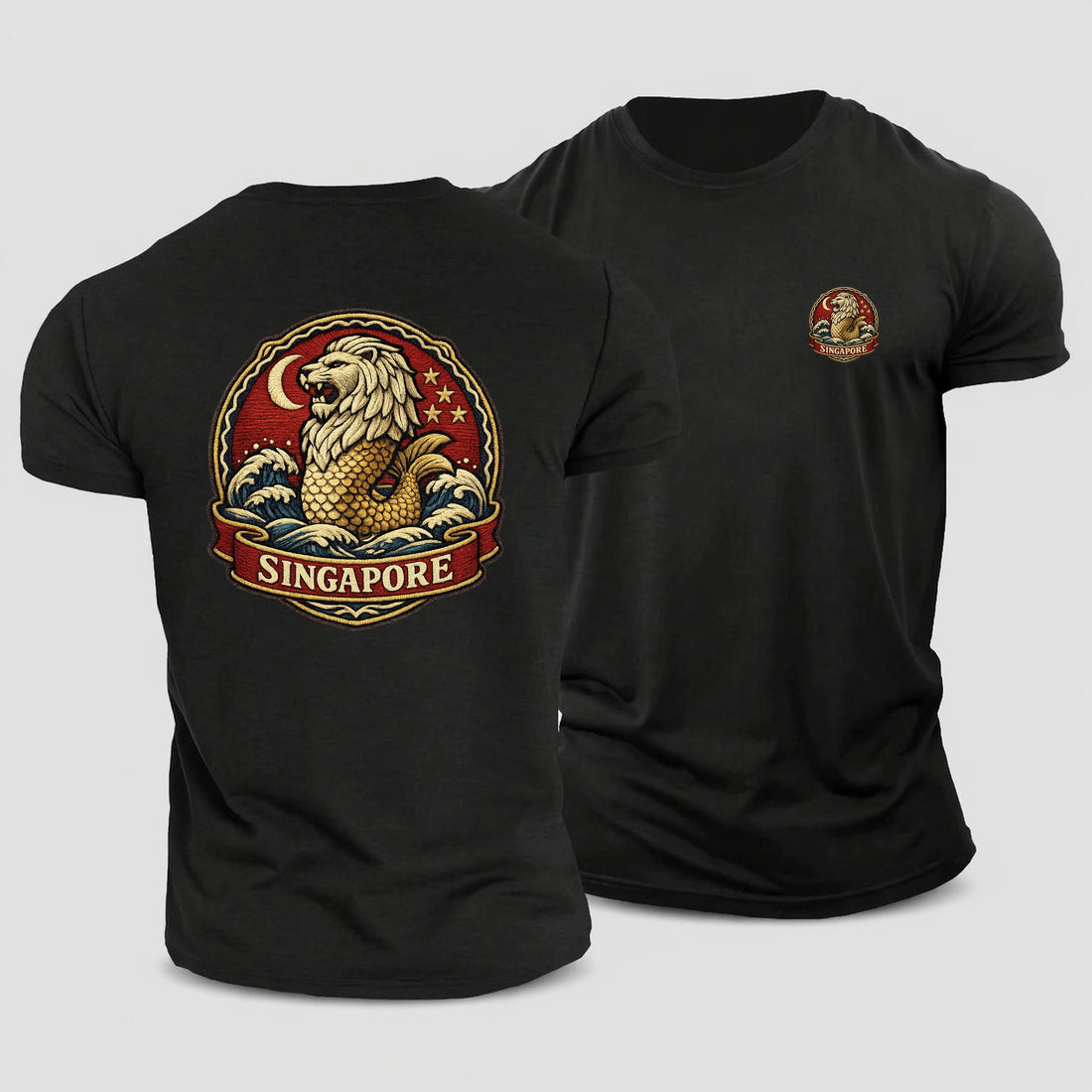 Singapore Heritage Emblem Cotton T-Shirt