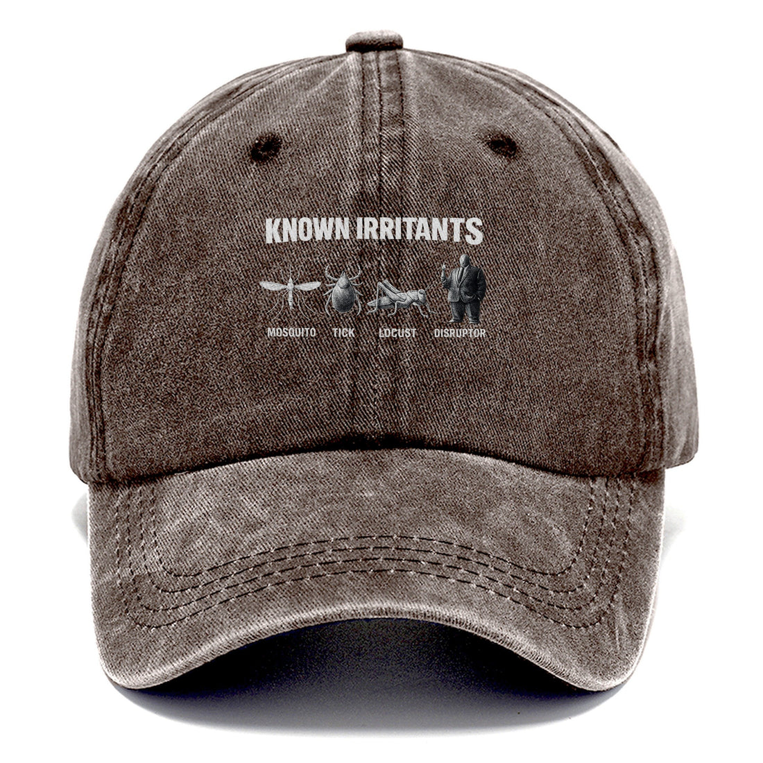 Taxonomy Specimen Chart Known Irritants Four Silhouettes In A Row Mosquito Tick Locust And A Suited Man With A Rocket Labeled Disruptor Cate Classic Cap