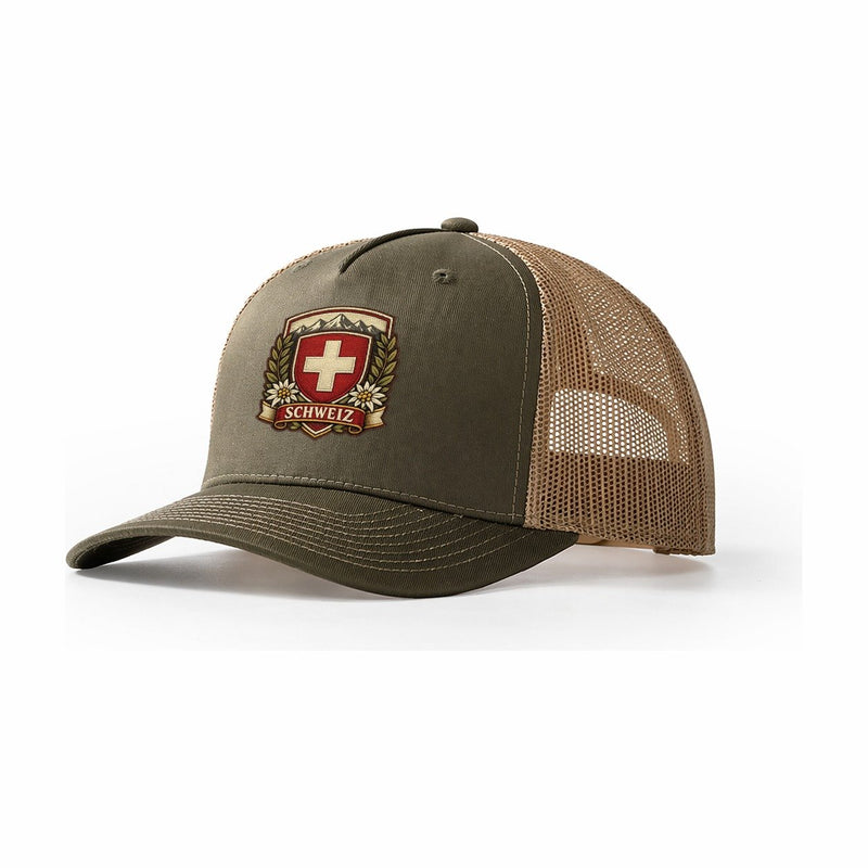 Switzerland Heritage Emblem Trucker Hat
