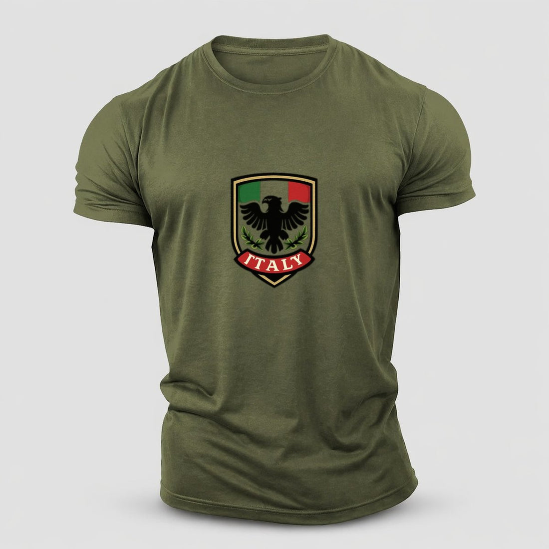 Italy Tricolor Logo Cotton T-Shirt