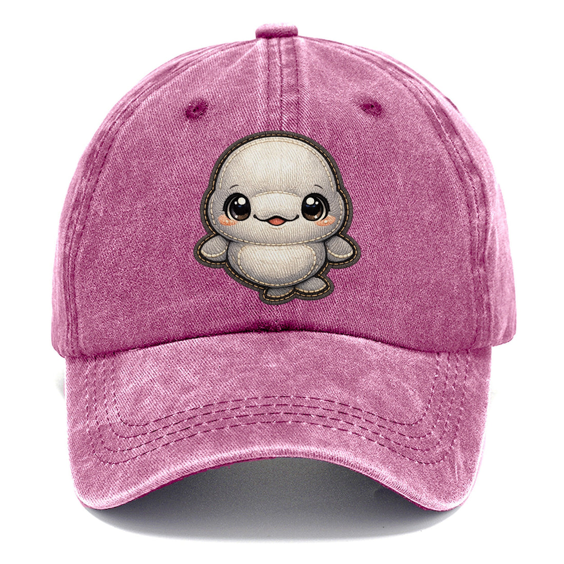Baby Beluga Whale Calf Plush Embroidered Classic Cap