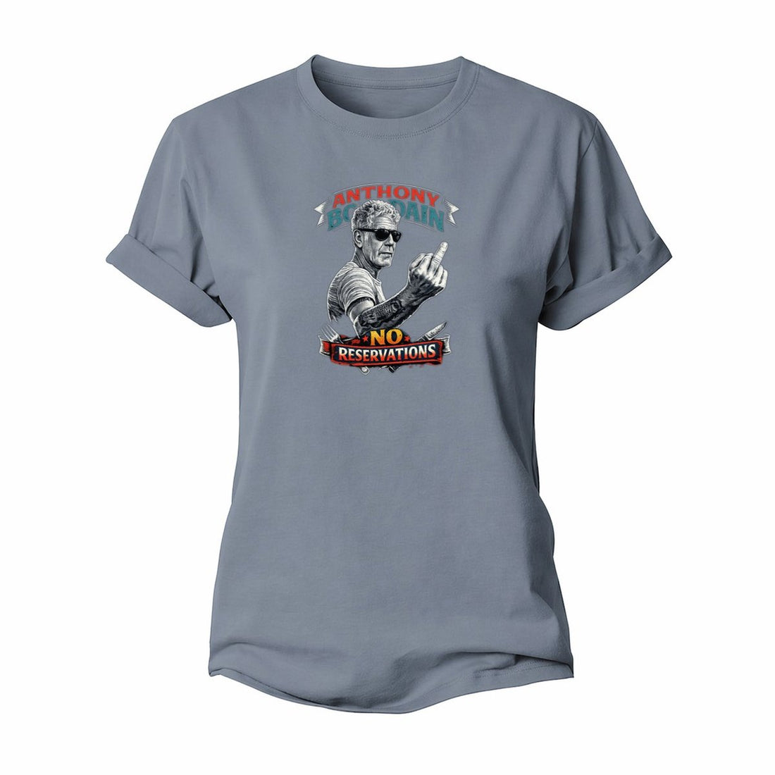 Anthony Bourdain Middle Finger Women's Cotton T-Shirt