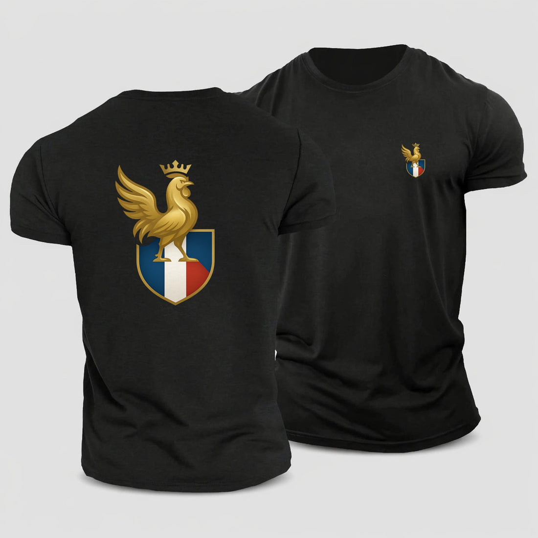 France Gallic Rooster Emblem Premium Design Cotton T-Shirt