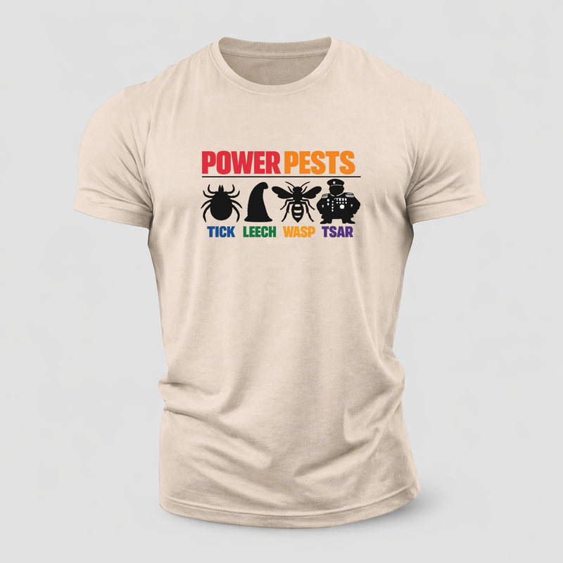 One Massive Power Pests Header Four Cotton T-Shirt