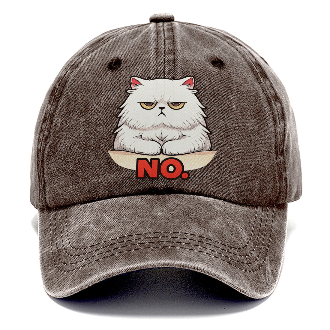 Mochi Reenacts Grumpy Cat Meme Front Classic Cap
