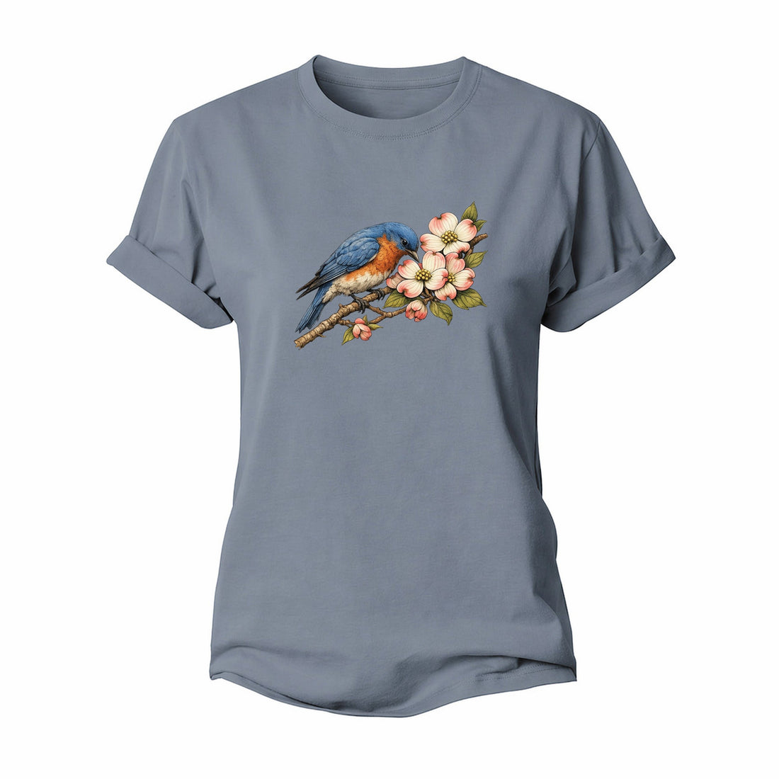 Bluebird Dogwood My Diagonal Tension Composition Women's Cotton T-Shirt