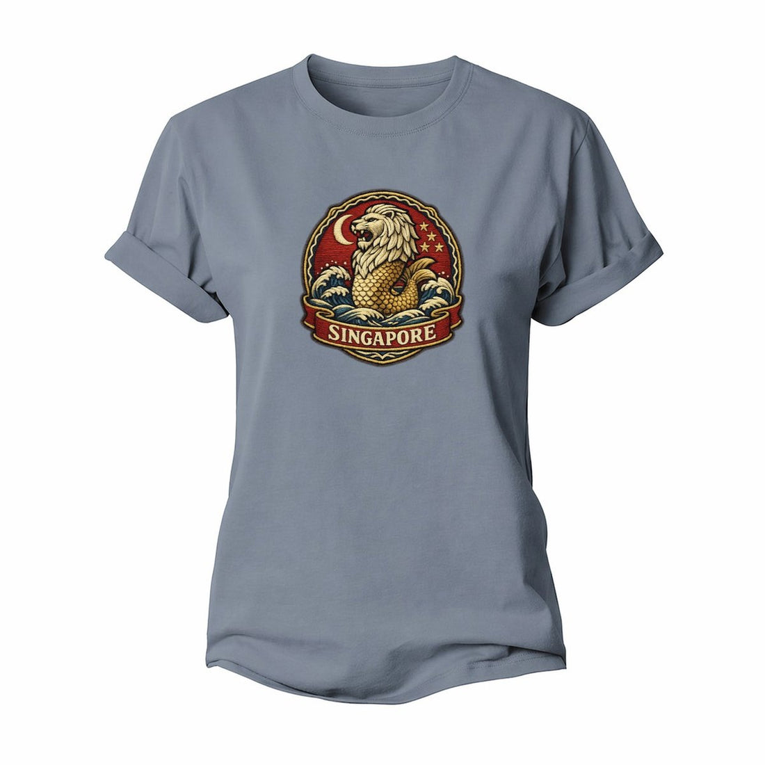Singapore Heritage Emblem Women's Cotton T-Shirt