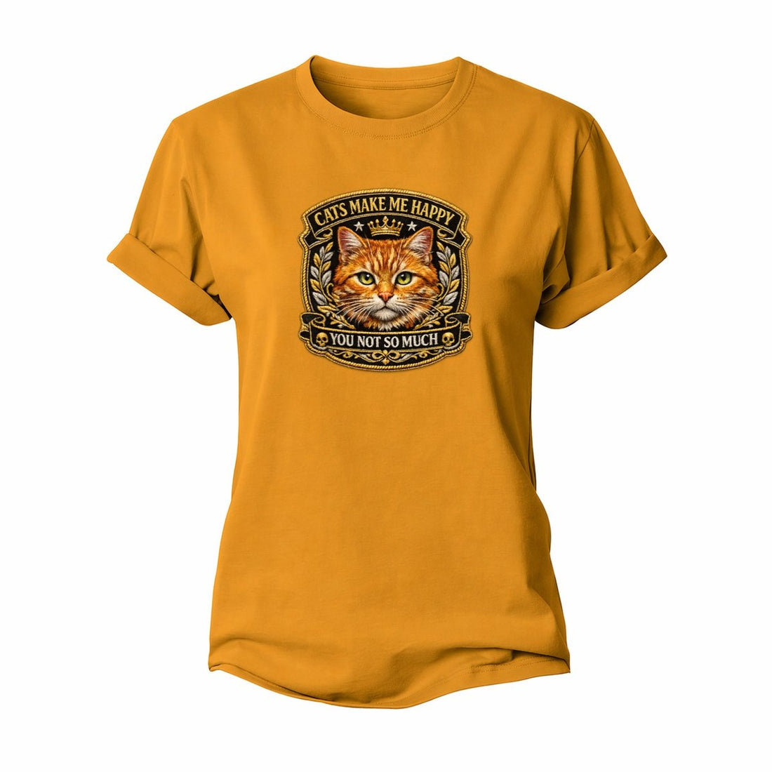 Cats Make Me Happy Cotton T-Shirt