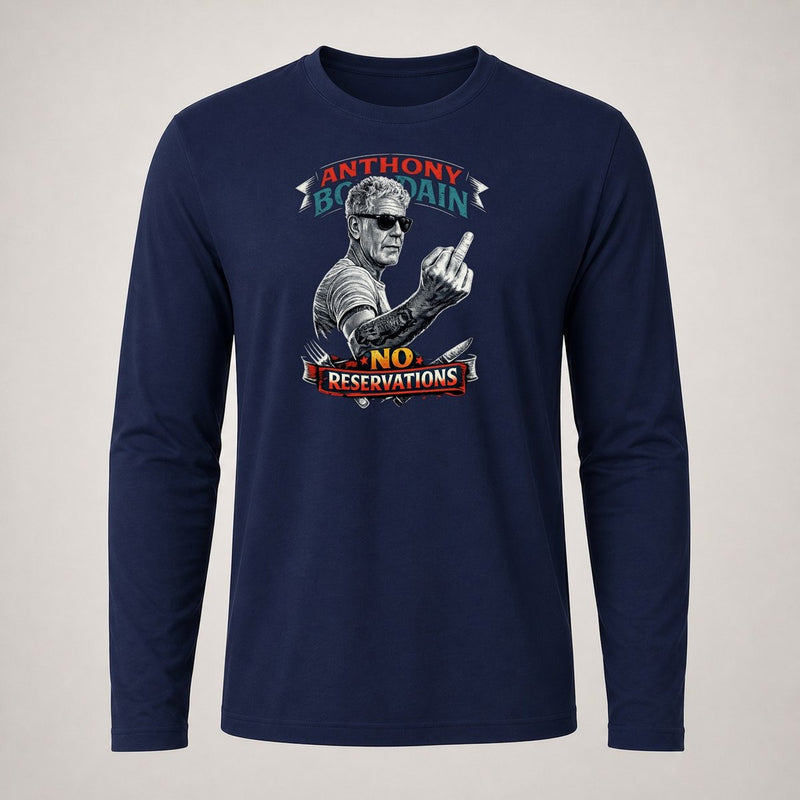 Anthony Bourdain Middle Finger Long Sleeve T-Shirt