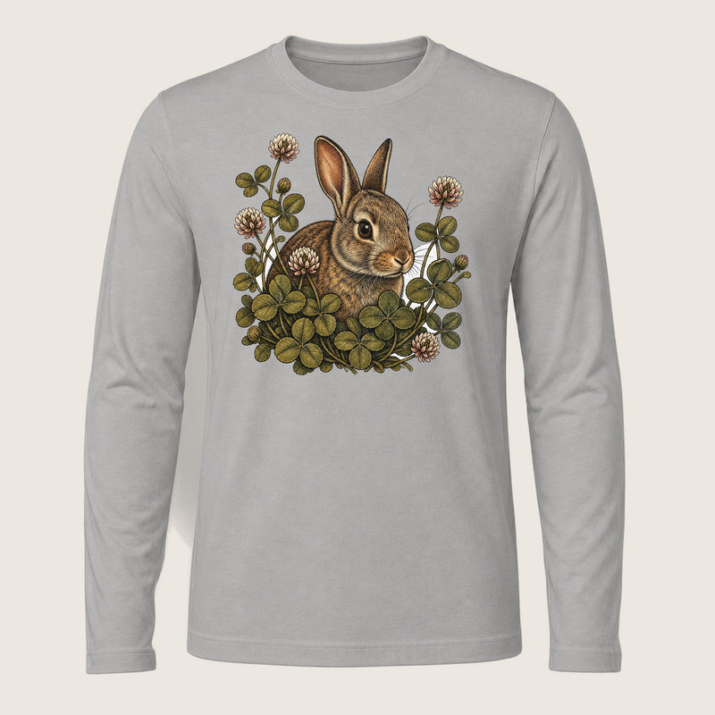 Cottontail Threaded Through Clover Hair Buff Long Sleeve T-Shirt