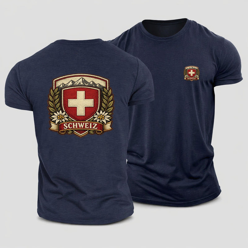 Switzerland Heritage Emblem Cotton T-Shirt