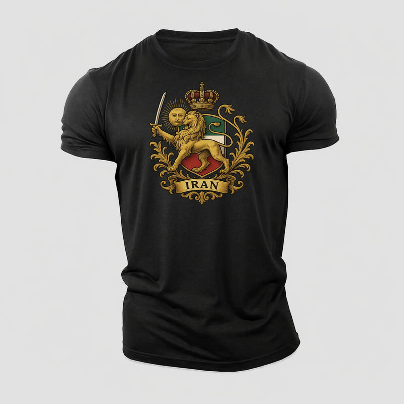 Royal Iran Coat Of Arms Cotton T-Shirt