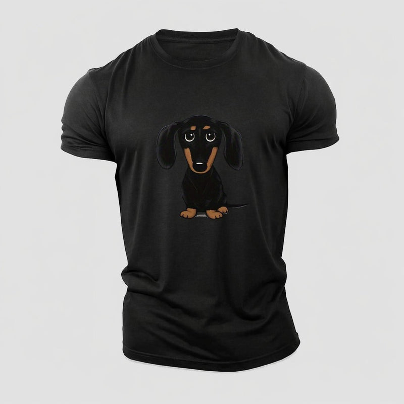 Retro Dachshund Cotton T-Shirt