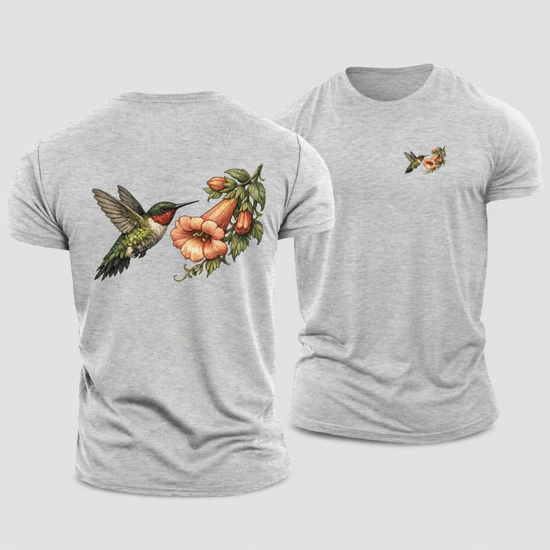 My Signature Subject Hummingbird Suspended Before Cotton T-Shirt