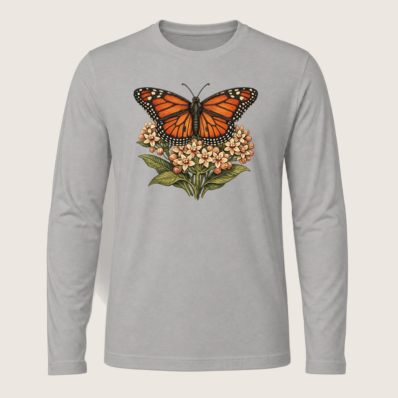 Monarch Rest Wings Open Vein Rust Long Sleeve T-Shirt