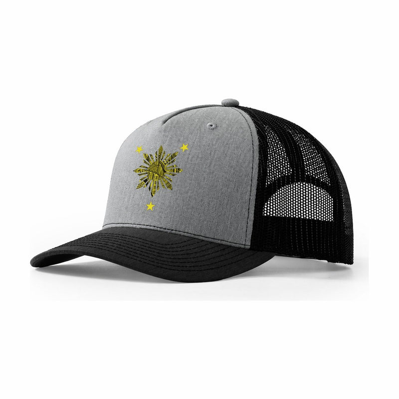 Filipino Cultural Sun Motif Baseball Cap For Big Heads Trucker Hat