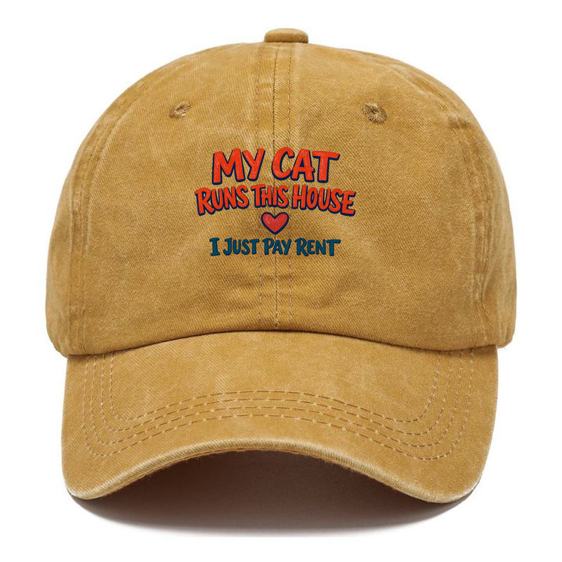 My Cat Runs This House, I Just Pay Rent Classic Cap