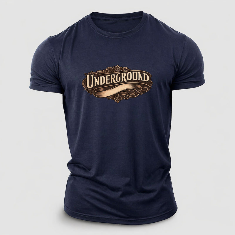 Bold Typography Design Cotton T-Shirt