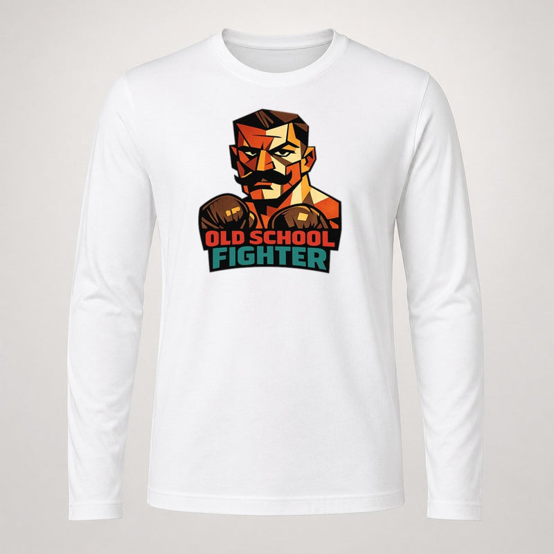 Old School Fighter Long Sleeve T Shirt