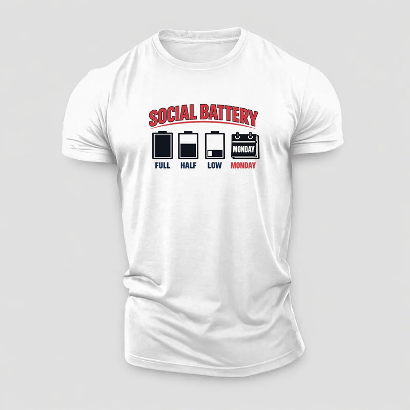 Social Battery Cotton T-Shirt