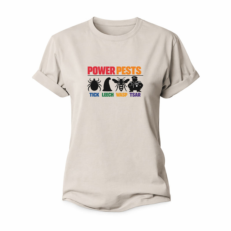 One Massive Power Pests Header Four Women's Cotton T-Shirt