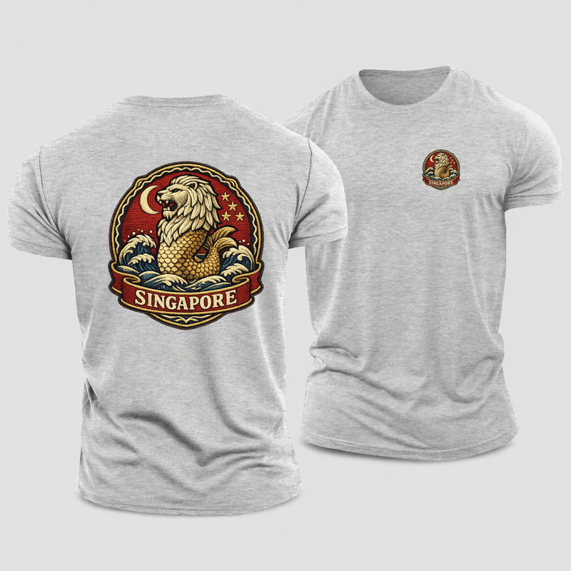Singapore Heritage Emblem Cotton T-Shirt