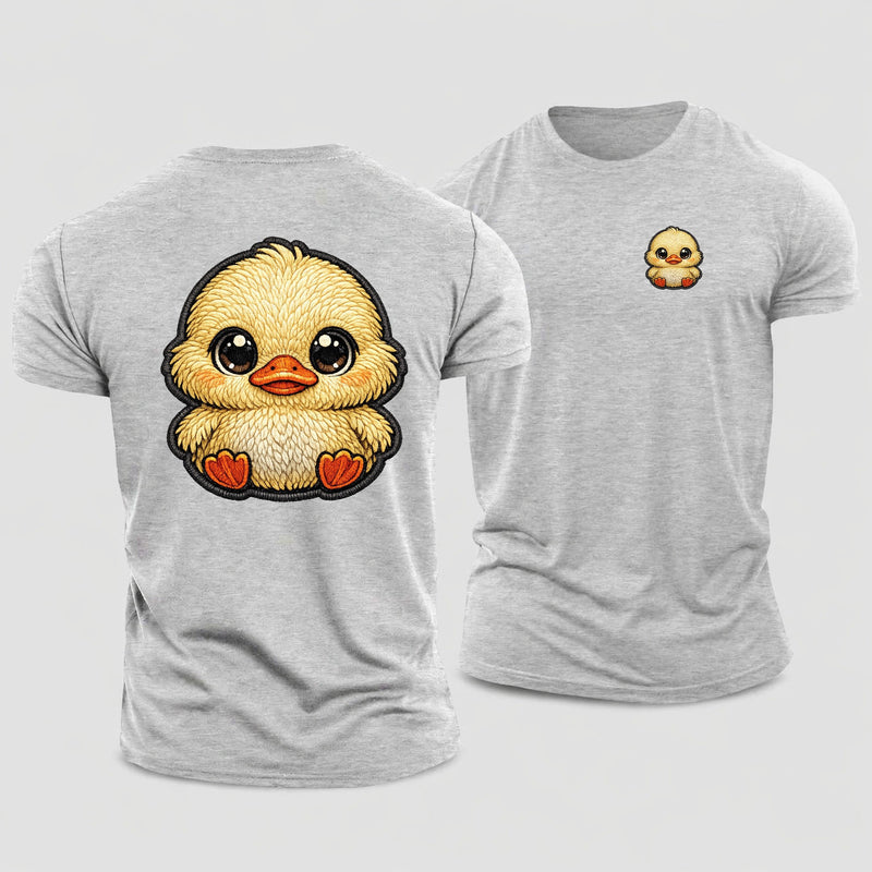 Baby Duckling Plush Embroidered Keepsake Patch Cotton T-Shirt