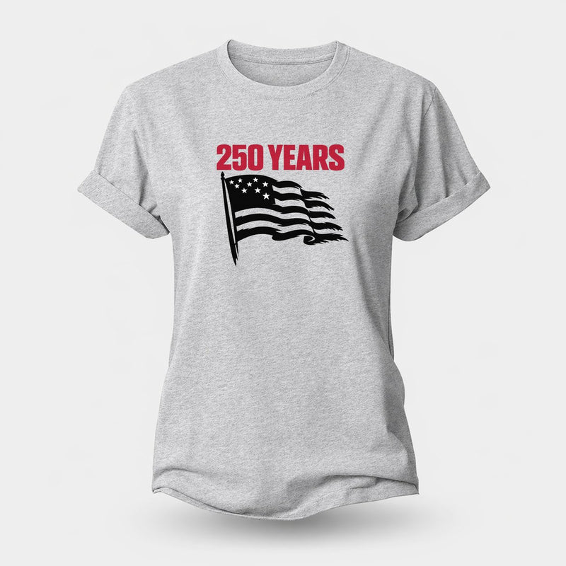 Single Weathered American Flag Silhouette 250 Women's Cotton T-Shirt