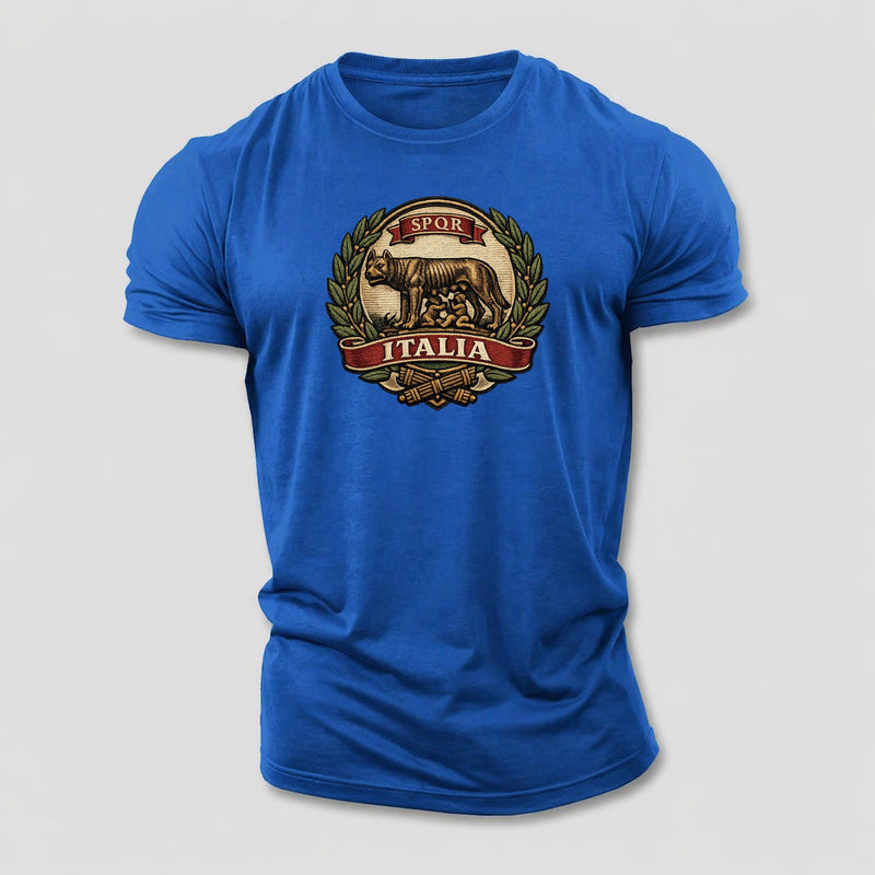 Italy Heritage Emblem Cotton T-Shirt