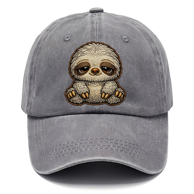 Baby Three Toed Sloth Plush Embroidered Classic Cap
