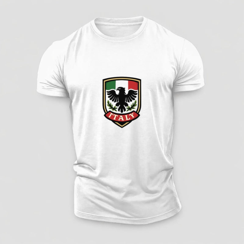 Italy Tricolor Logo Cotton T-Shirt