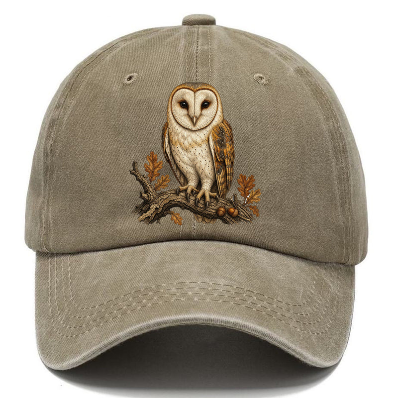 Heart Faced Barn Owl Perched Close Classic Cap