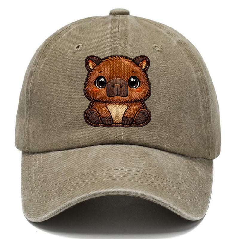 Baby Capybara Plush Embroidered Keepsake Patch Classic Cap