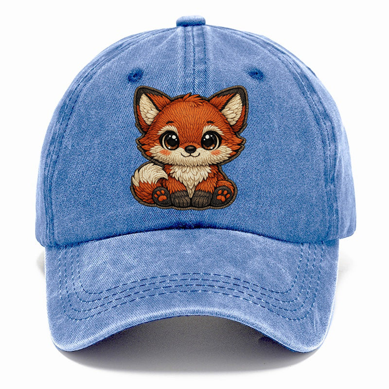 Baby Fox Kit Plush Embroidered Keepsake Classic Cap