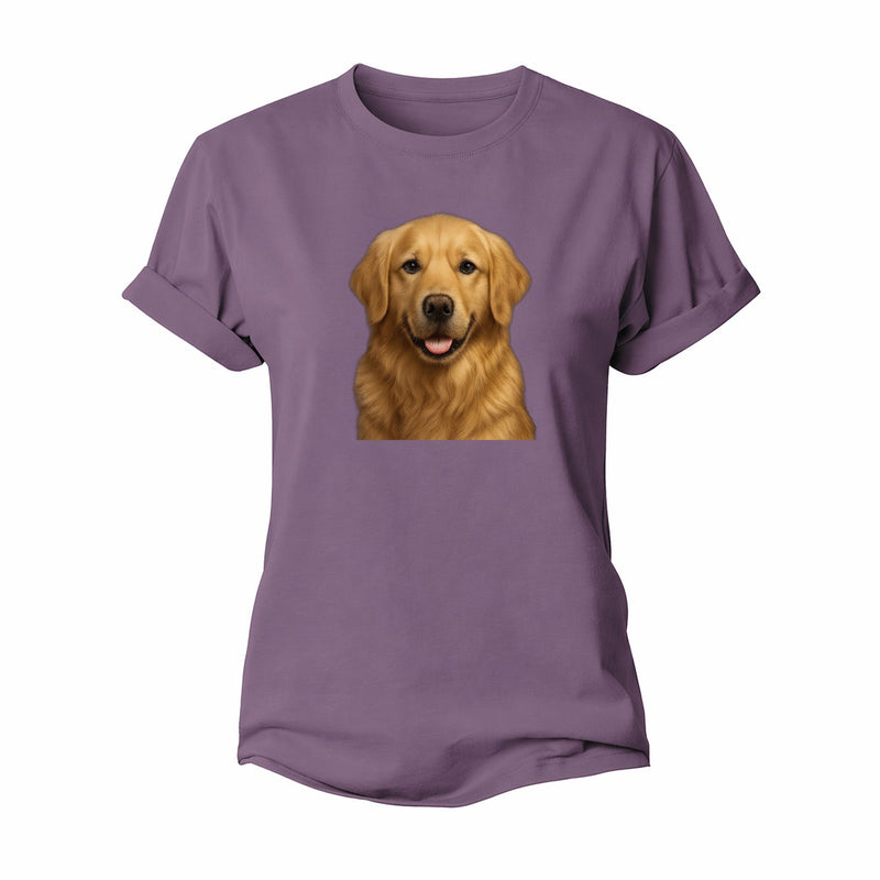Golden Retriever Portrait Women's Cotton T-Shirt